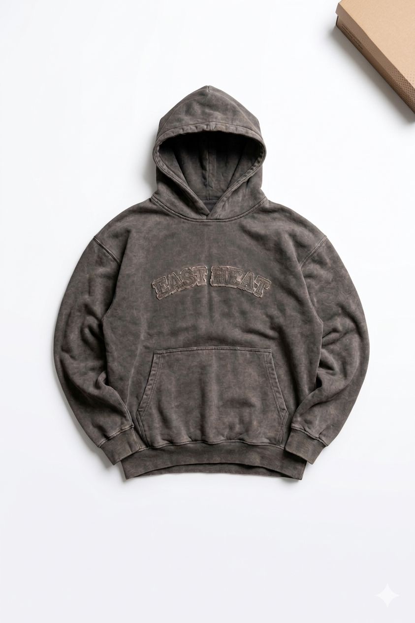 Vintage Washed Grey Hoodie