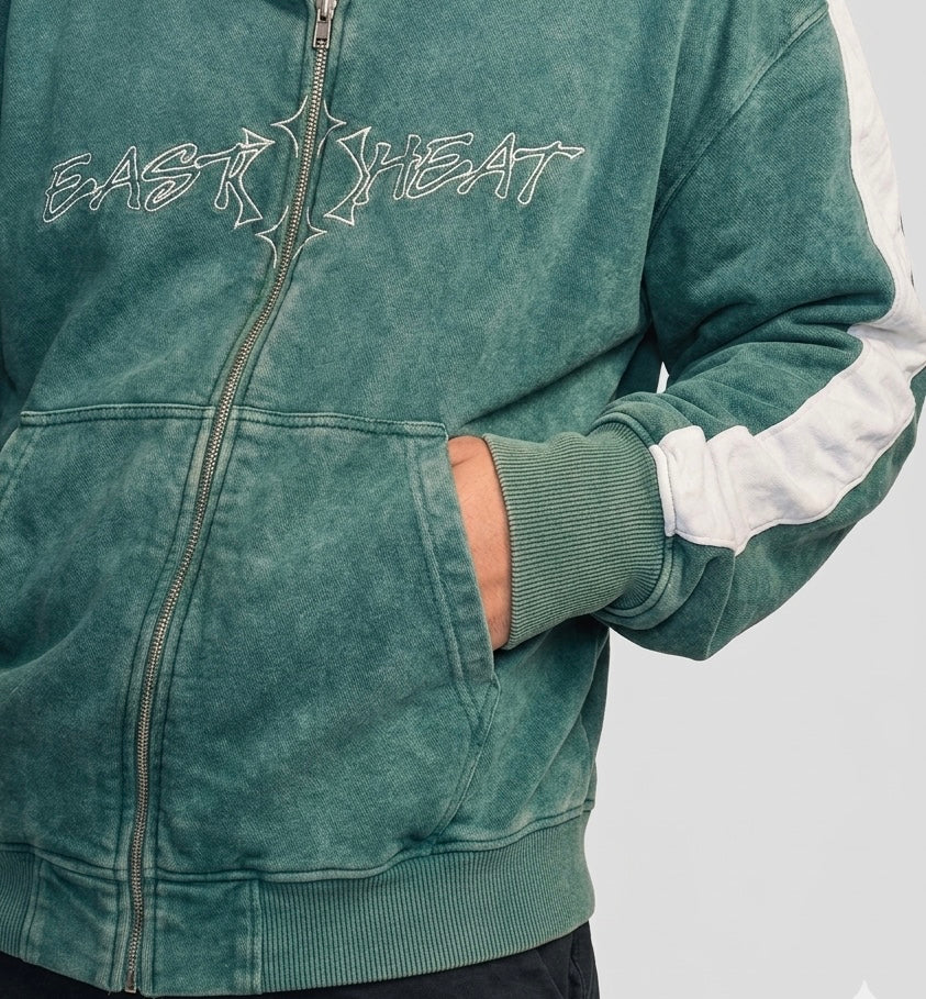 Vintage Washed Green Hoodie