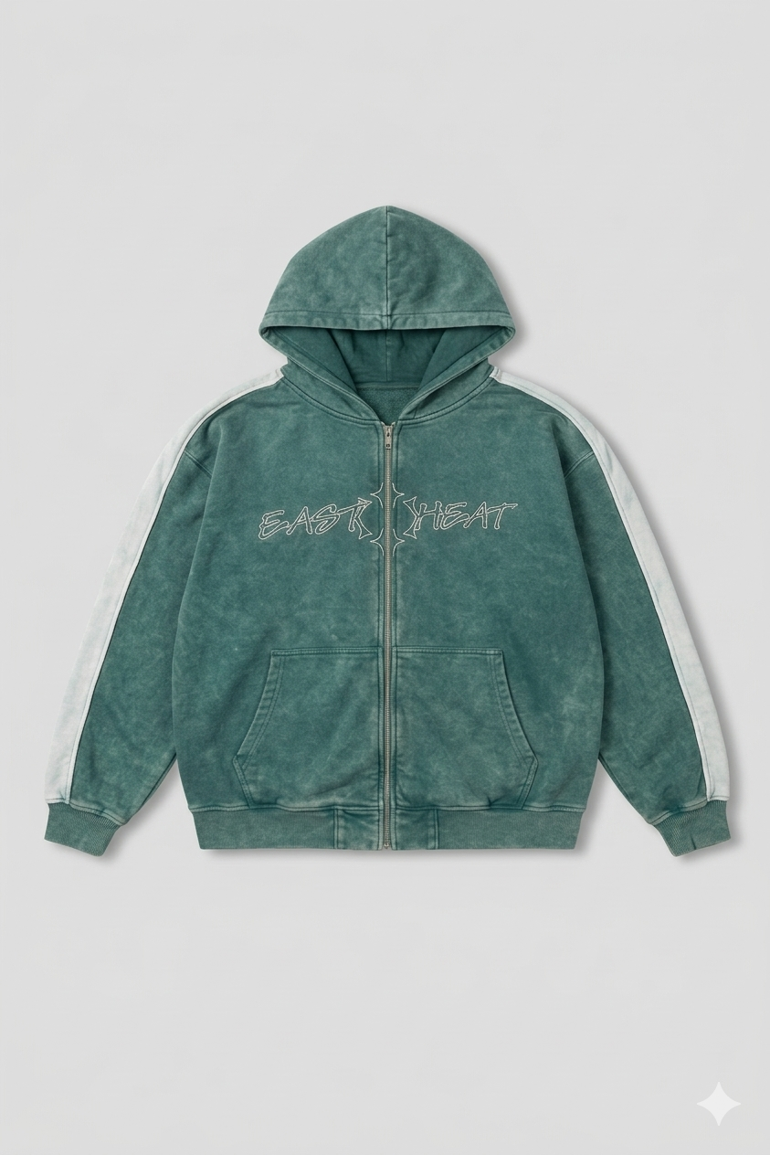 Vintage Washed Green Hoodie