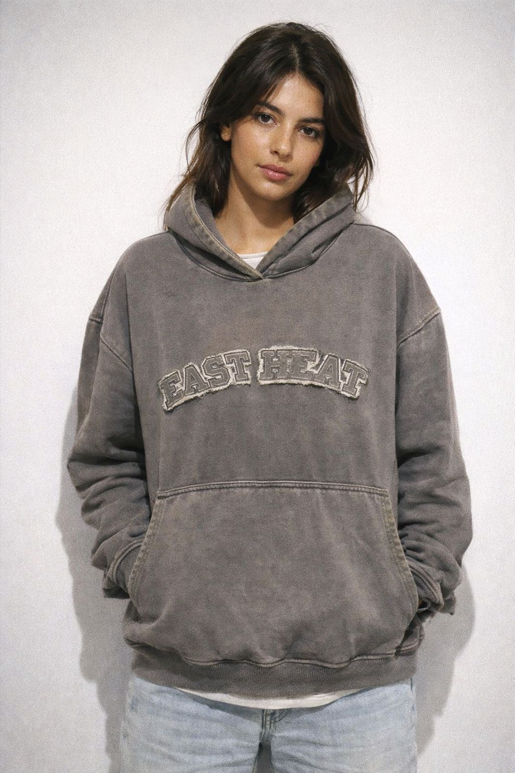 Vintage Washed Grey Hoodie